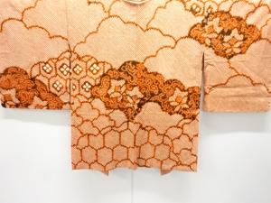 未使用品　本総絞り　亀甲に花唐草模様絵羽織